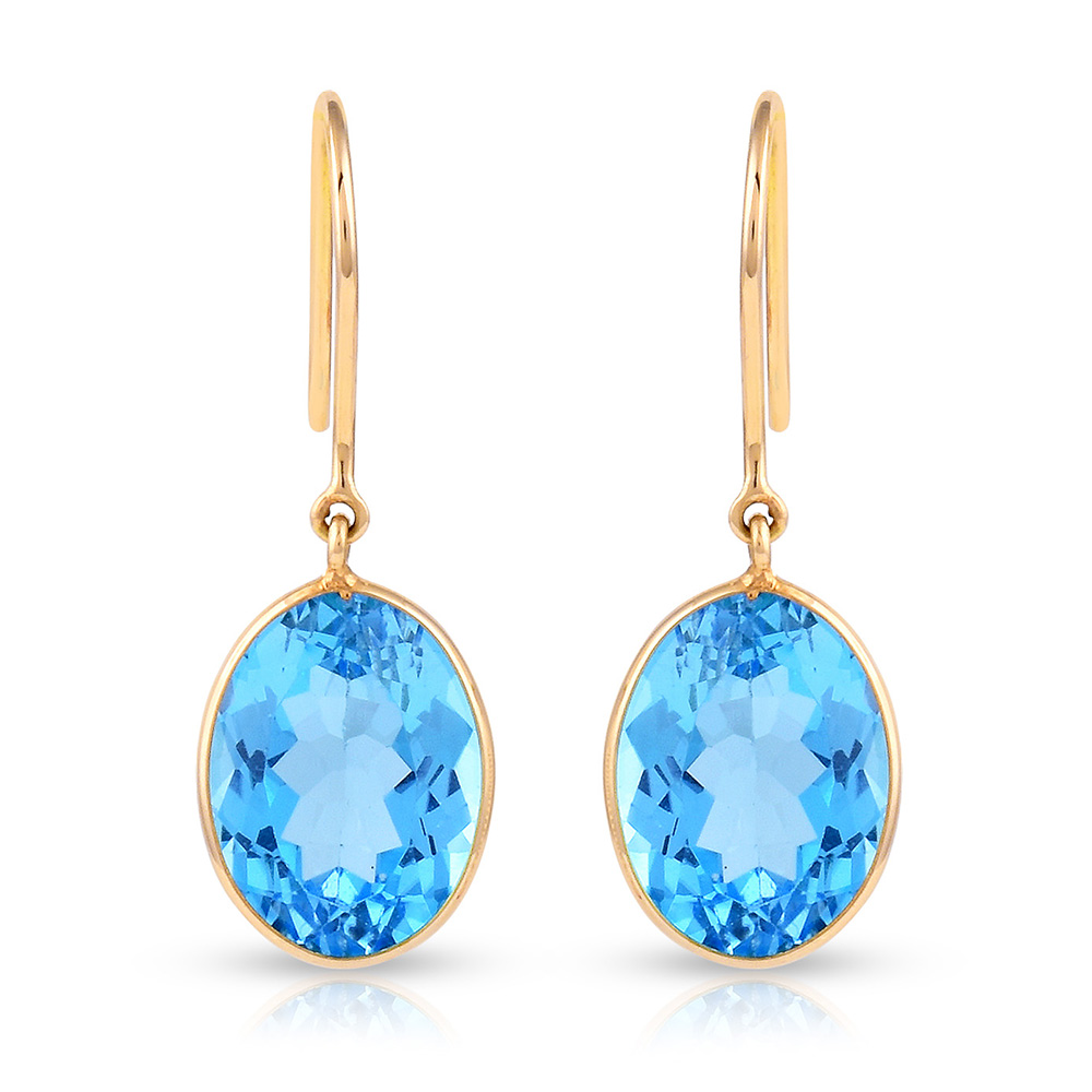 18K BLUE TOPAZ EARRINGS
