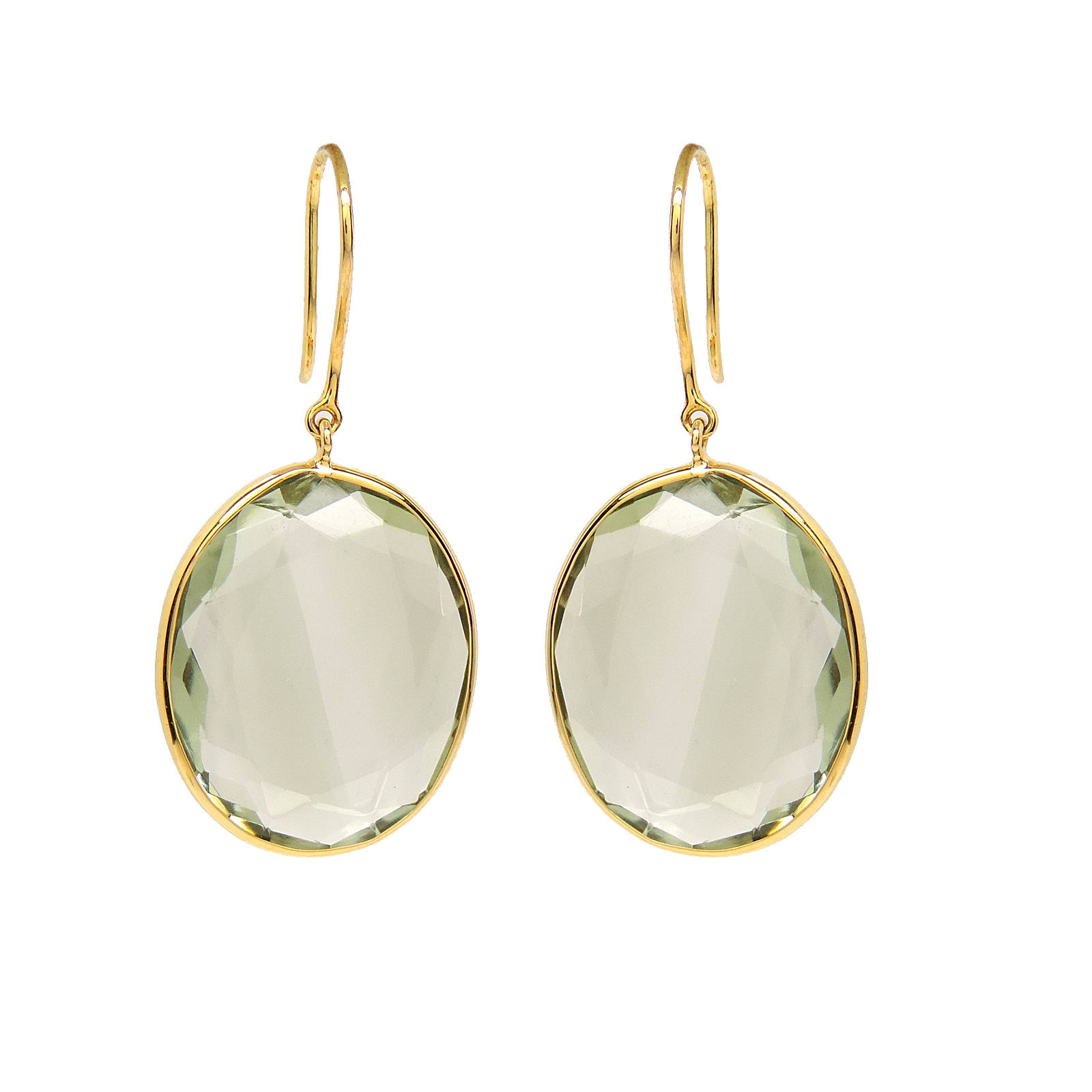 18K GREEN AMETHYST EARRINGS