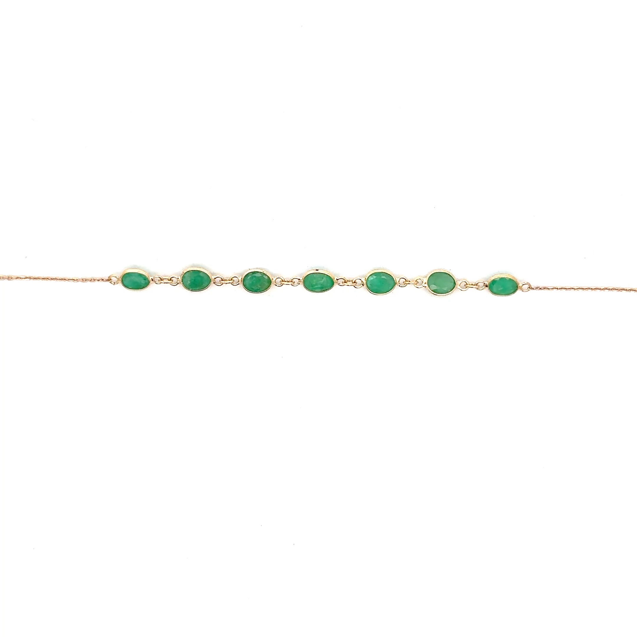 18K EMERALD BRACELET