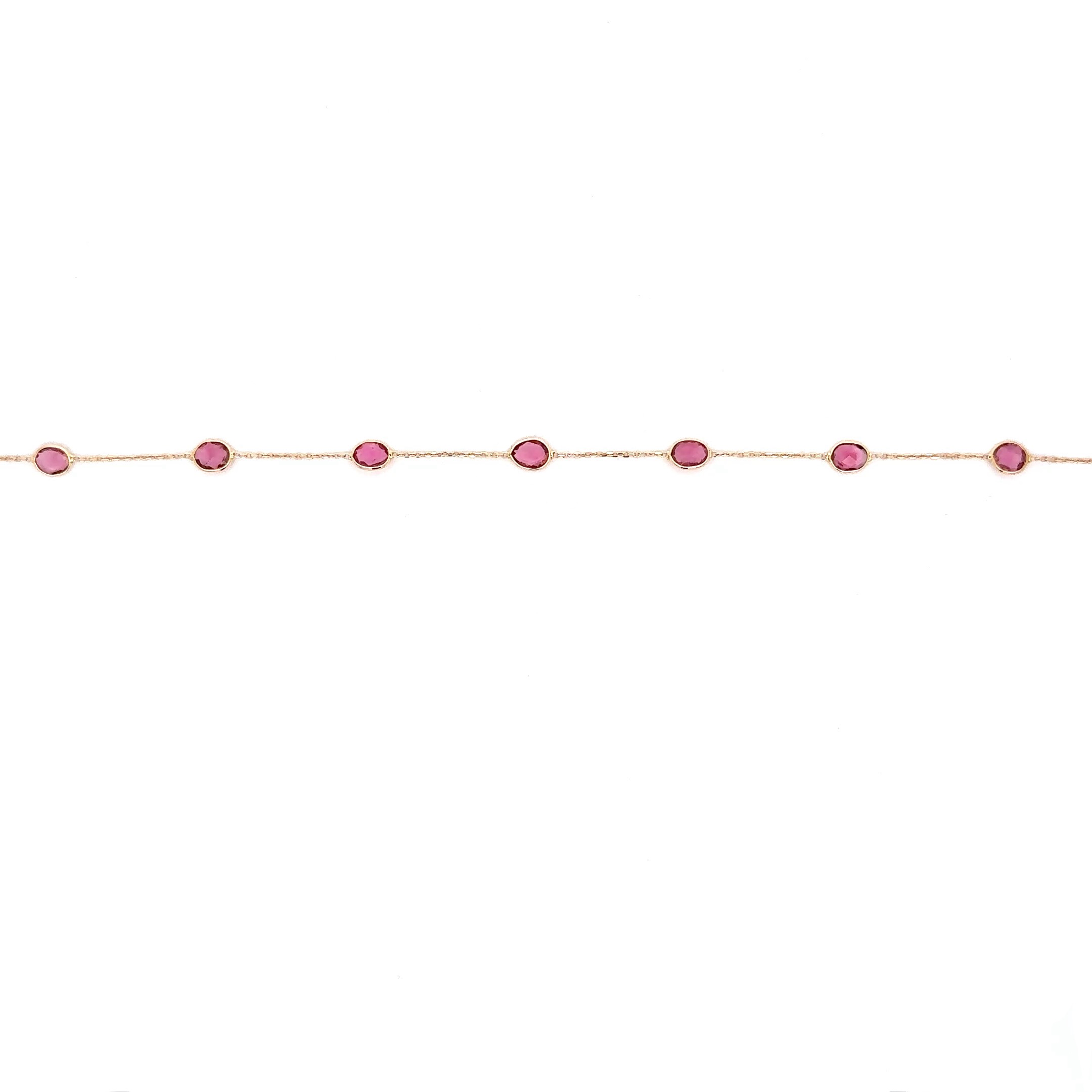 18K PINK TOURMALINE BRACELET