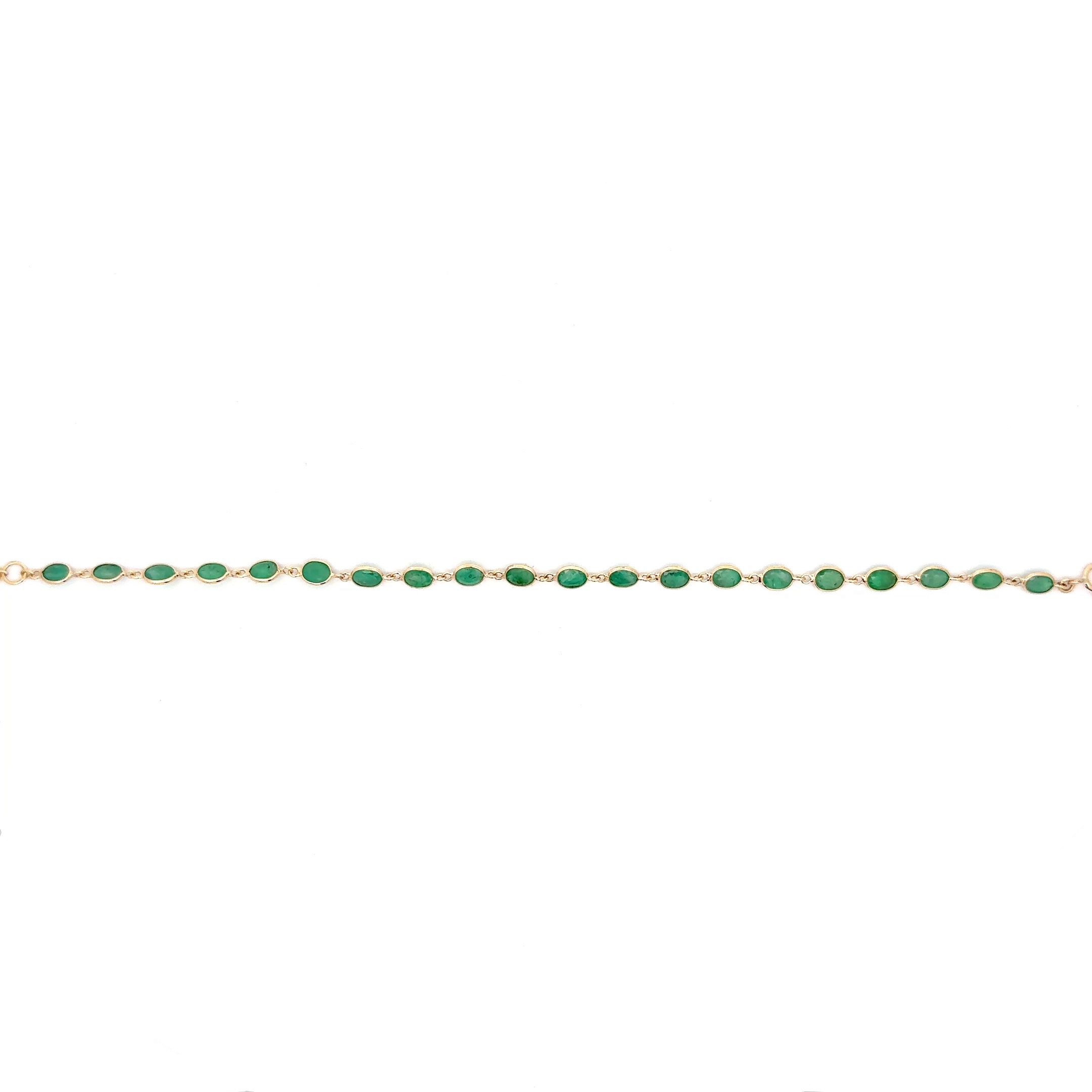 18K EMERALD BRACELET