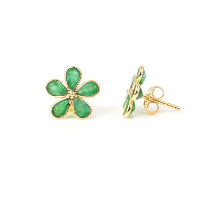 18K EMERALD EARRINGS