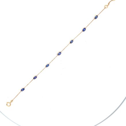 18K BLUE SAPPHIRE BRACELET