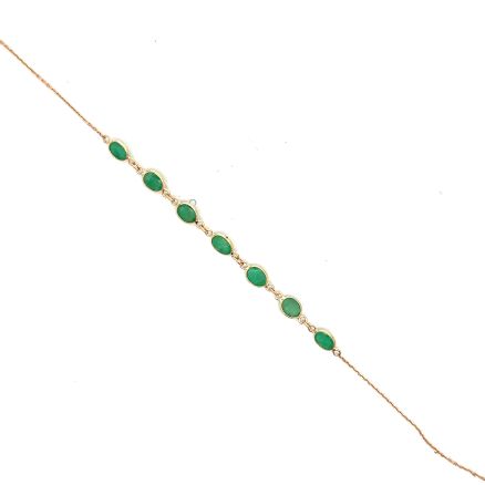 18K EMERALD BRACELET