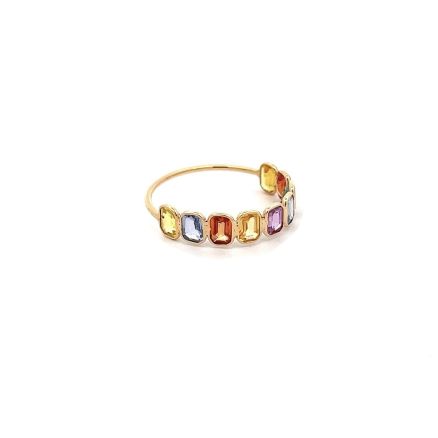 18K MULTI SAPPHIRE RING