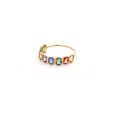 18K MULTI SAPPHIRE RING
