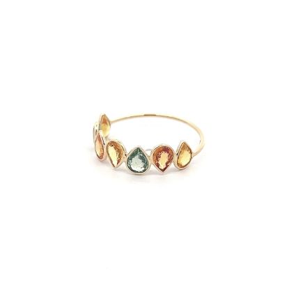 18K MULTI SAPPHIRE RING