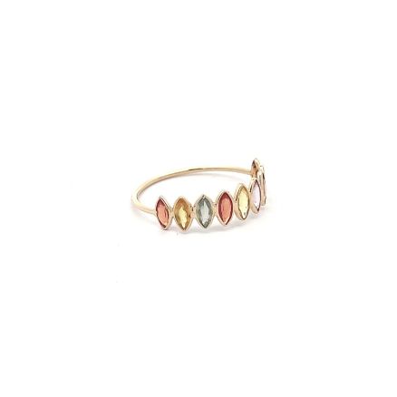 18K MULTI SAPPHIRE RING