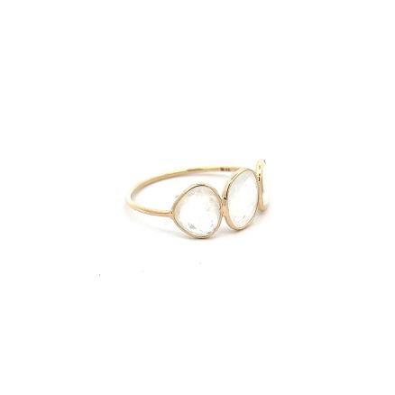 18K WHITE RAINBOW RING